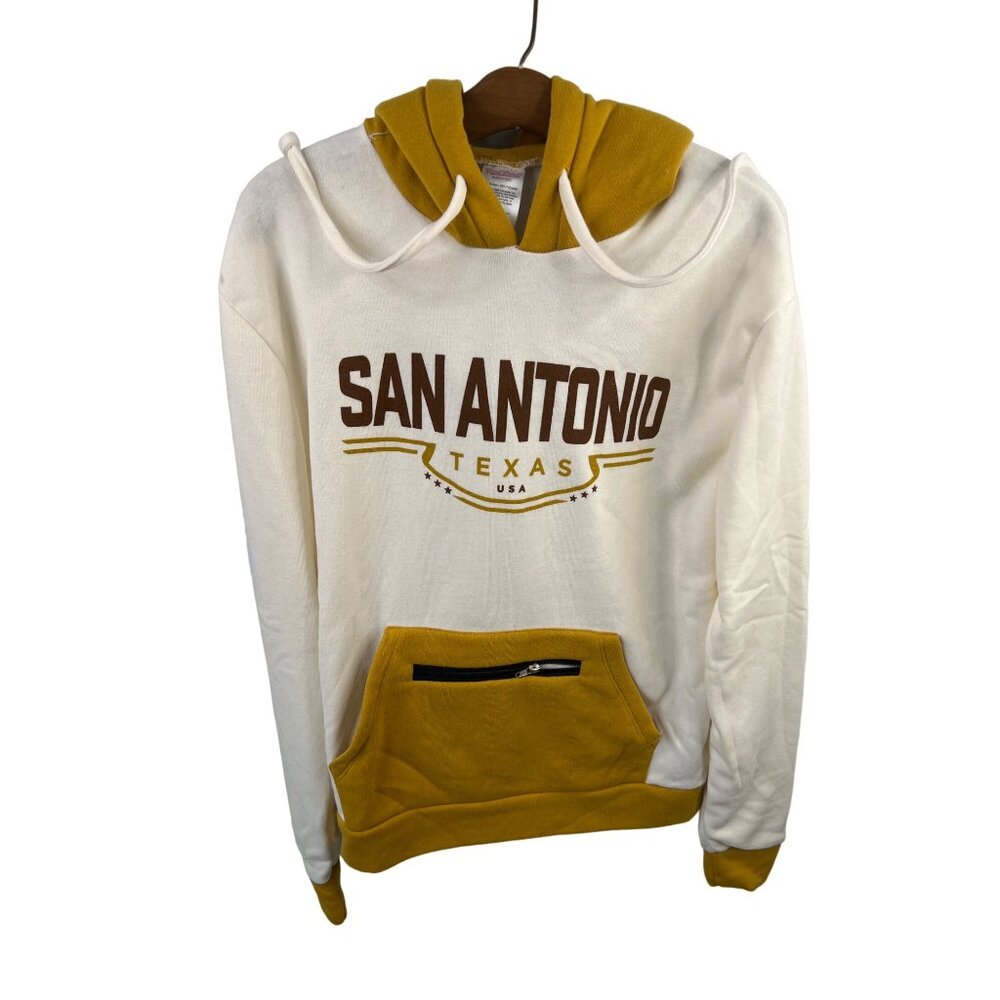 San Antonio Texas Colorblock Hoodie Jacket Size Medium Long Sleeve Pullover